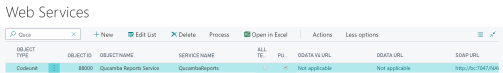 Web Services Configuration