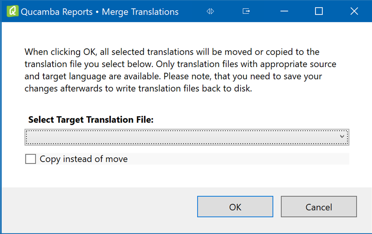 Translate Merge Window
